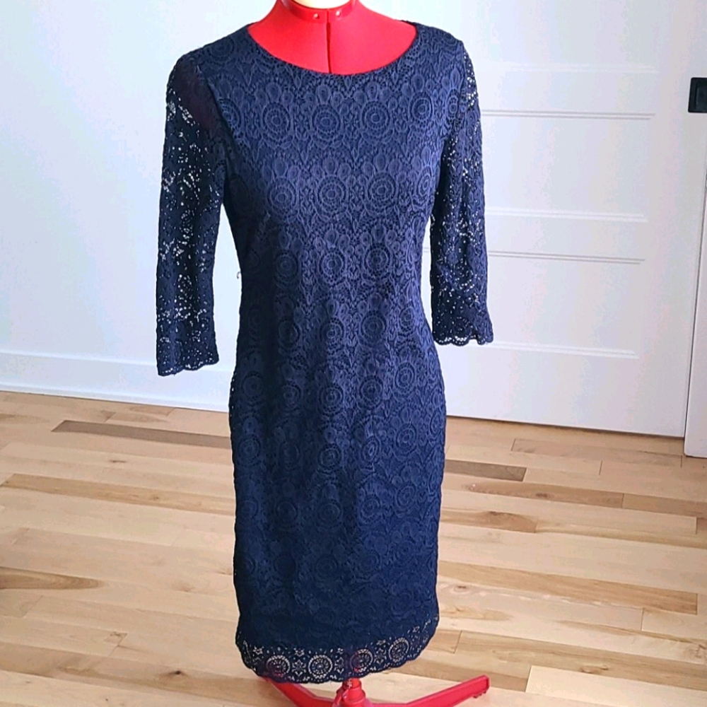 San Francisco navy blue lace dress size medium